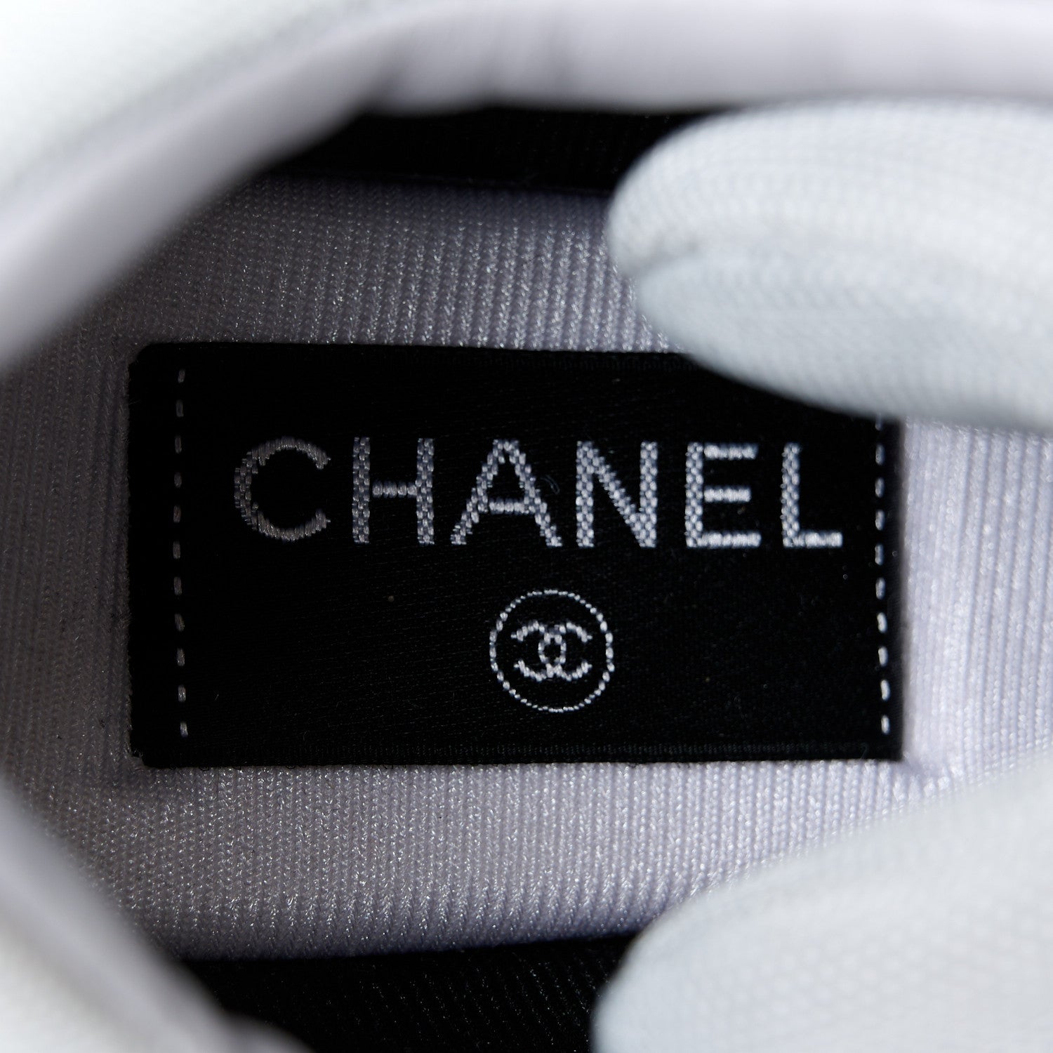 Chanel Fabric Suede Calfskin CC Sneakers 39 Grey Beige 8 of 10