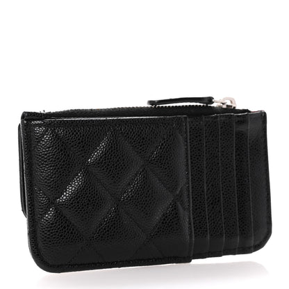 Chanel Caviar Quilted Flap Zip Card Holder Black 3 of 11