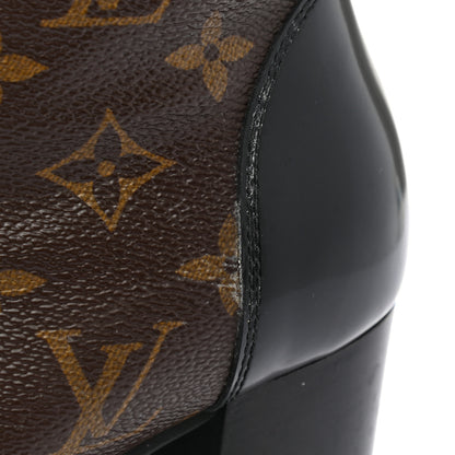 Louis Vuitton Patent Calfskin Monogram Star Trail Ankle Boots 36.5 Black 10 of 14