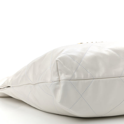 Chanel Shiny Calfskin Quilted Small Chanel 22 White 10 of 12