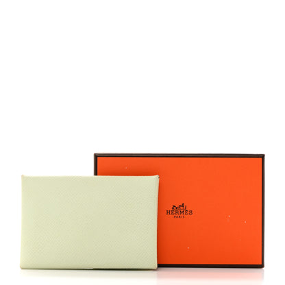 Hermes Epsom Verso Calvi Duo Card Case Vert Fizz Vert Yucca 8 of 8