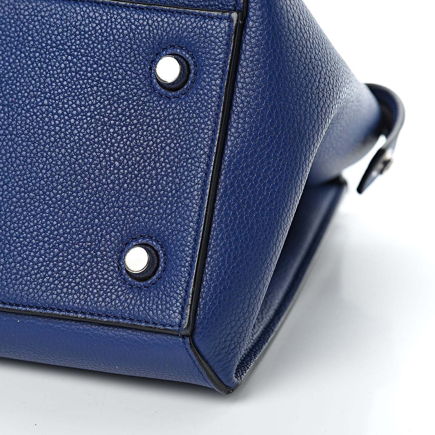 Celine Drummed Calfskin Small Edge Shoulder Bag Indigo 11 of 14