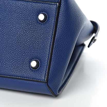 Celine Drummed Calfskin Small Edge Shoulder Bag Indigo 11 of 14