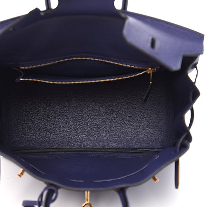 Hermes Togo Birkin 25 Bleu Encre 4 of 10