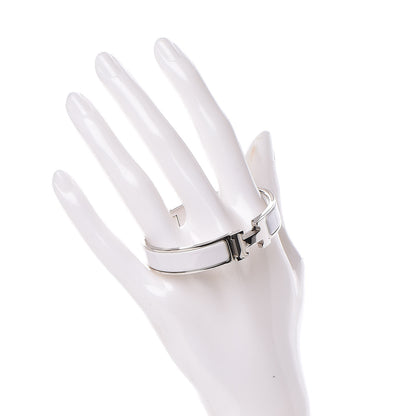 Hermes Enamel Narrow Clic Clac H Bracelet PM White 2 of 4