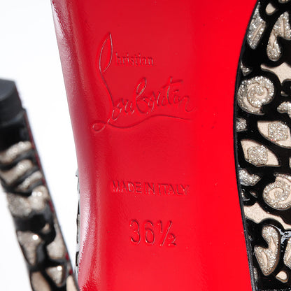 Christian Louboutin Patent Lace Glitter So Pretty 120 Pumps 36.5 Black 6 of 6