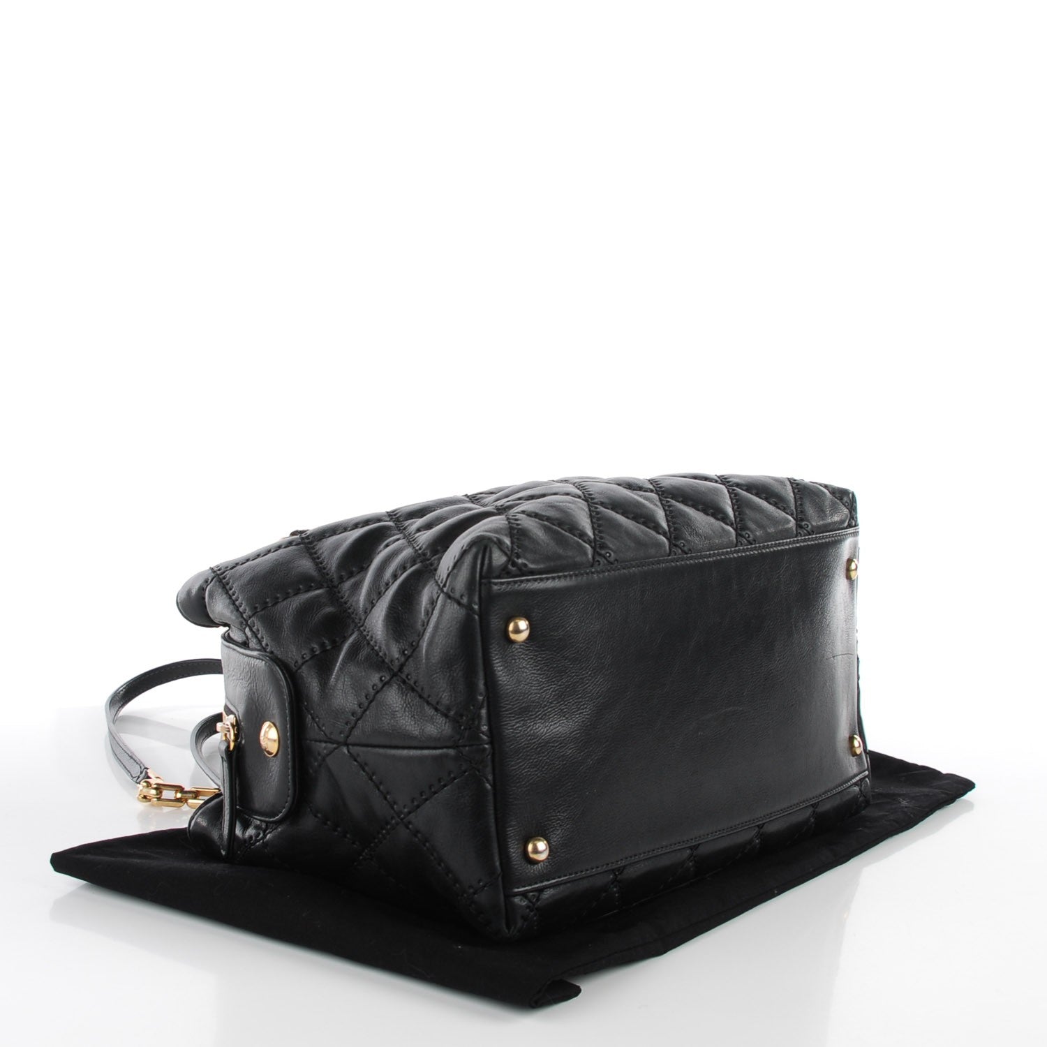Chanel Calfskin Quilted Retro Chain Tote Black 4 of 8