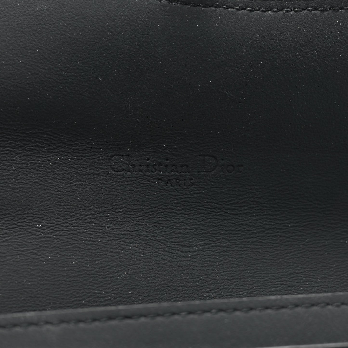 Ultra Matte Calfskin Saddle Chain Wallet Pouch Black
