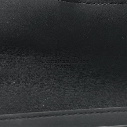 Christian Dior Ultra Matte Calfskin Saddle Chain Wallet Pouch Black 7 of 11