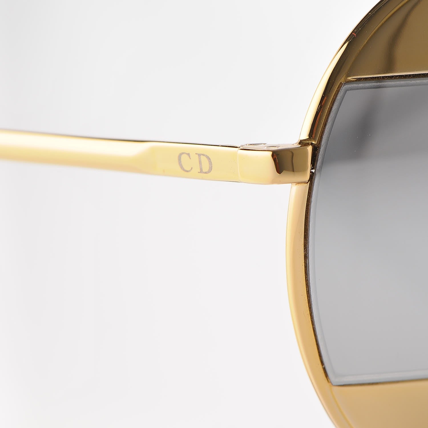 Christian Dior Split 1 Aviator Sunglasses Gold Silver 7 of 7
