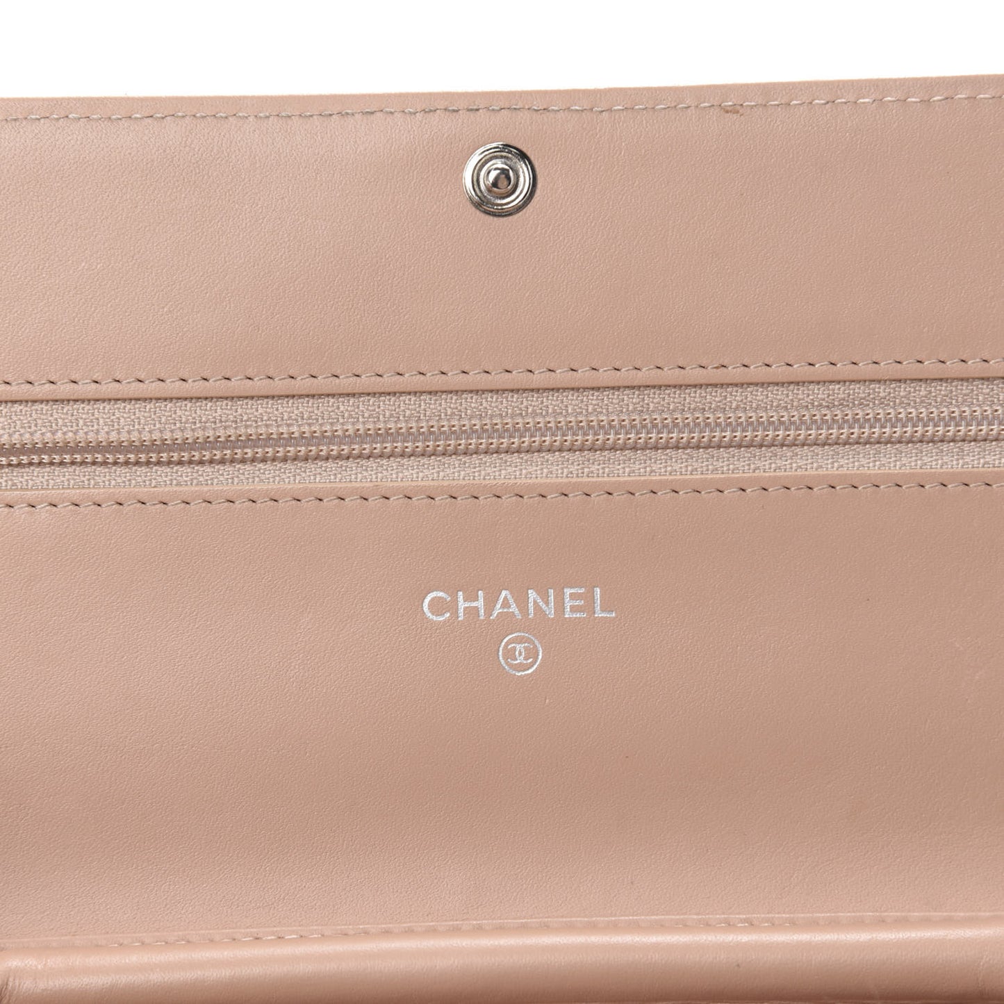Caviar Timeless CC Wallet on Chain WOC Dark Beige