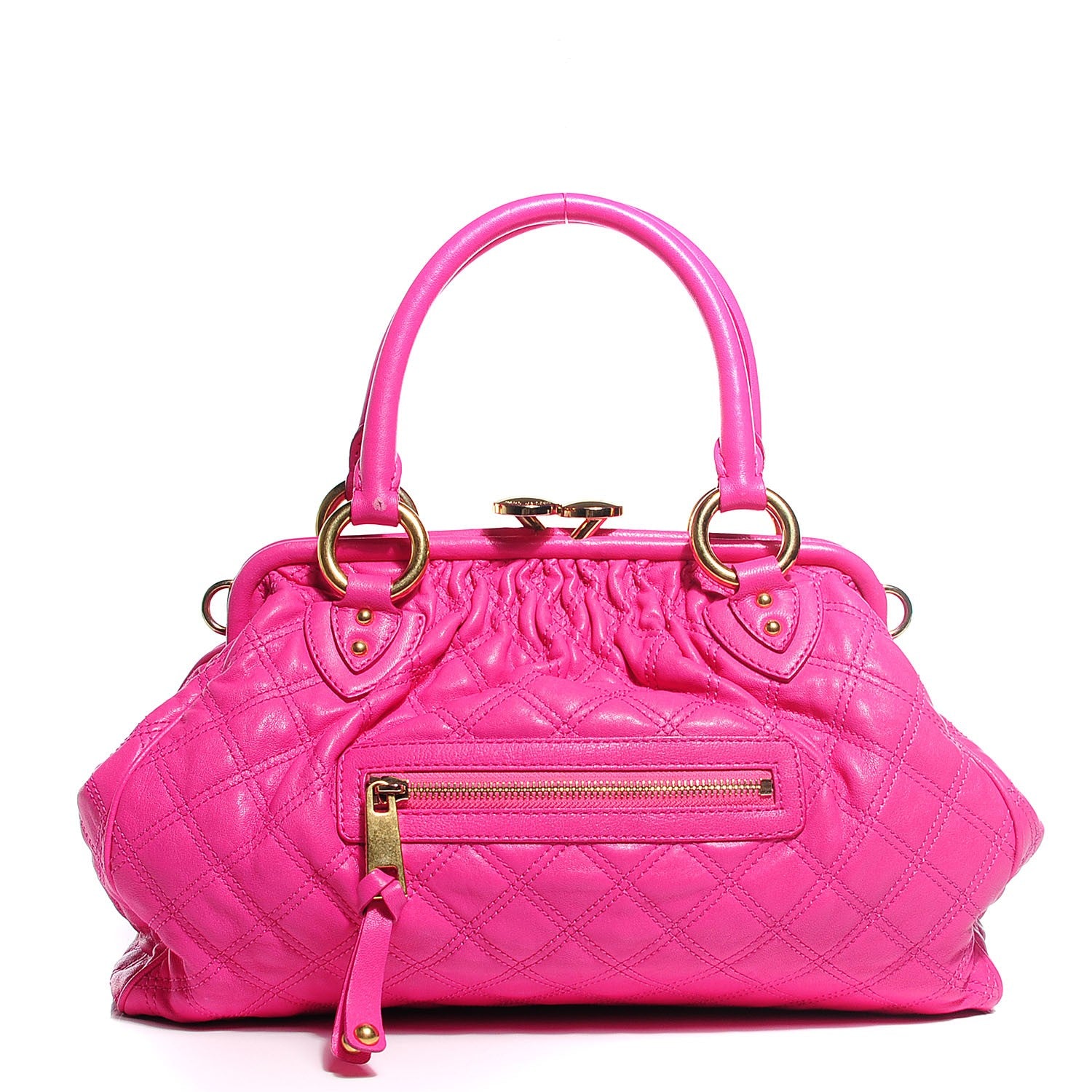 Marc Jacobs Calfskin Quilted Stam Fuchsia 1 of 7