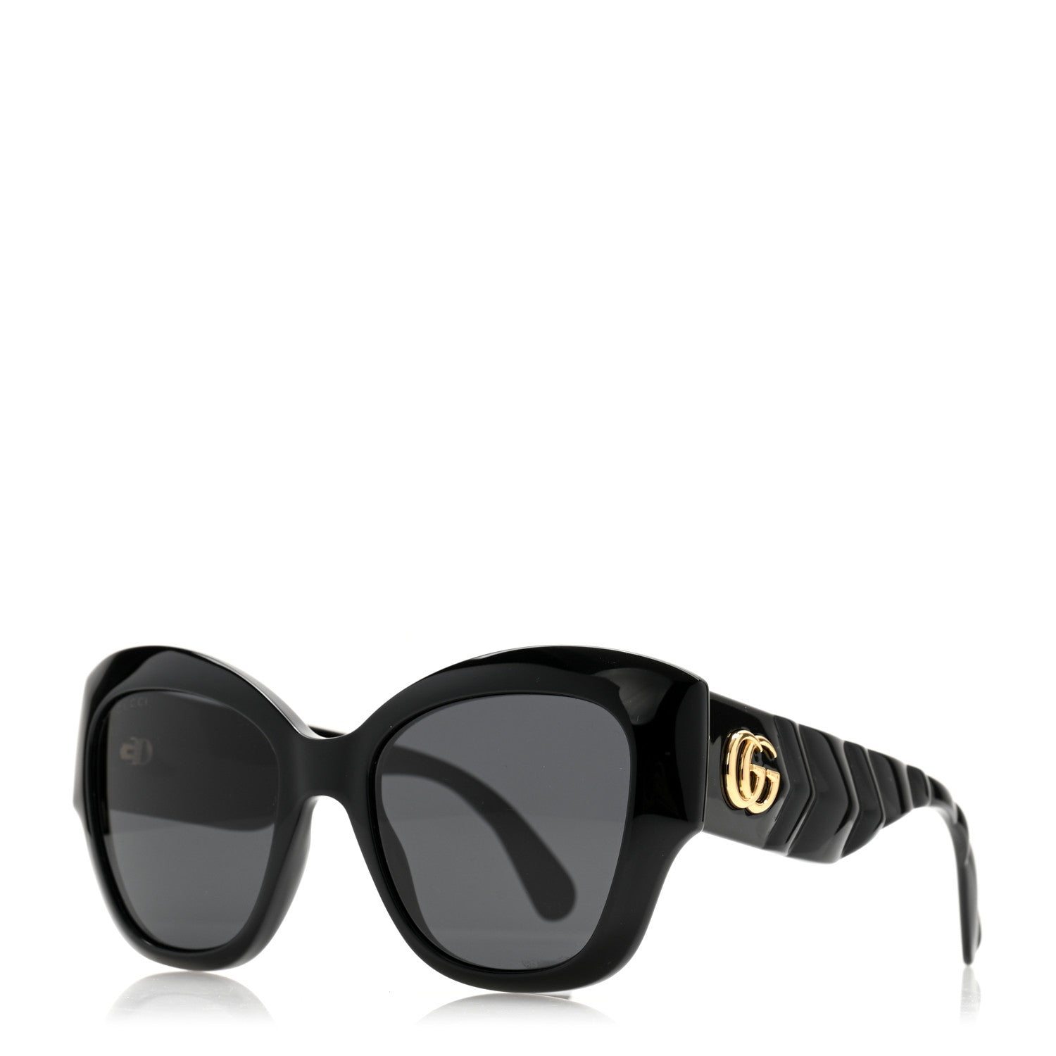 Gucci Acetate GG Butterfly Sunglasses GG0808S Black 1 of 8