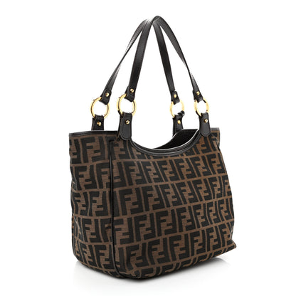 Fendi Zucca Small Chef Shopping Tote Tobacco Moro 3 of 12