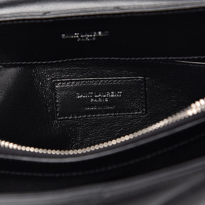 Saint Laurent Calfskin Y Quilted Monogram Small Loulou Chain Satchel Black 6 of 9