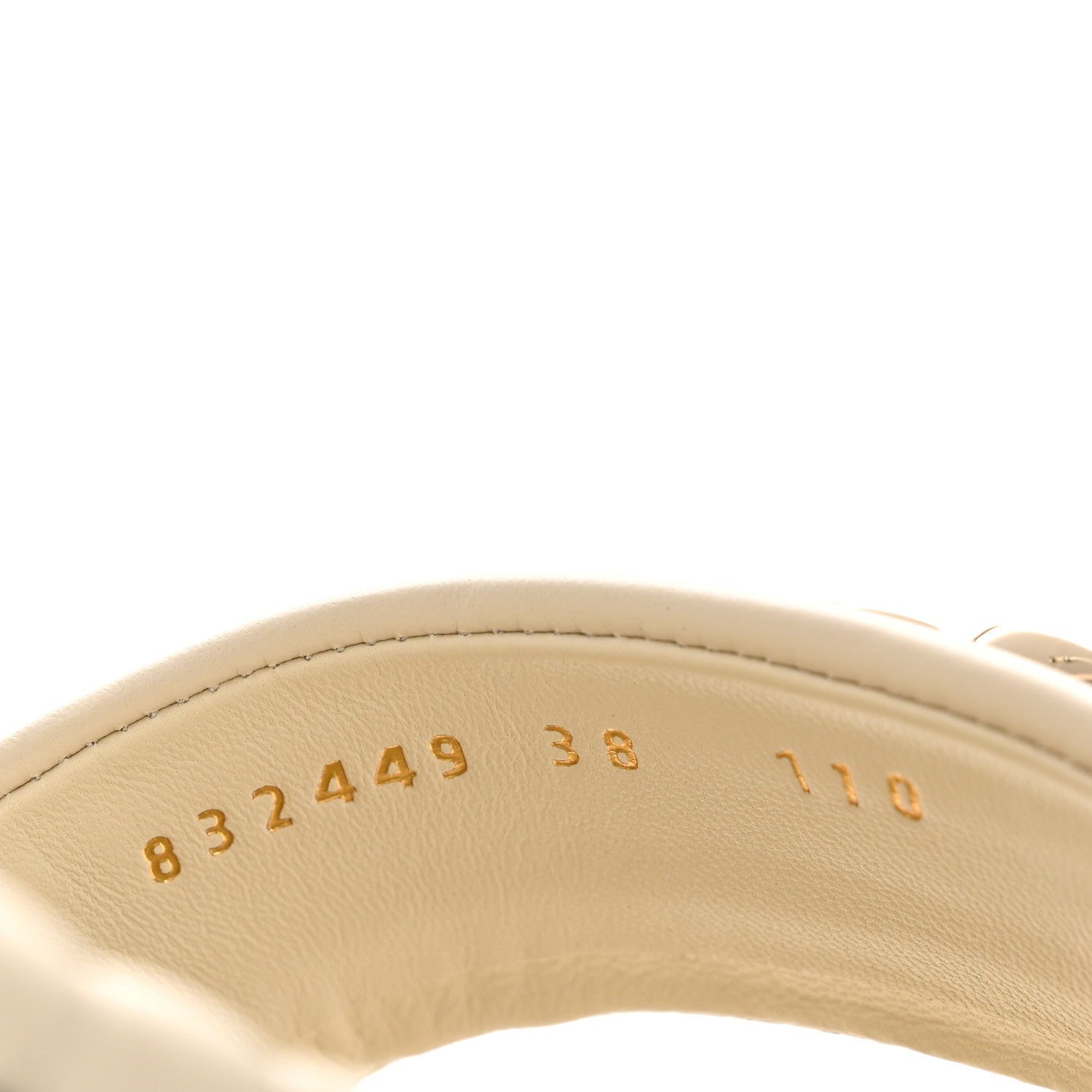 Gucci Nappa Matelasse GG Marmont Flat Slide Sandals 38 New Ivoire 9 of 10