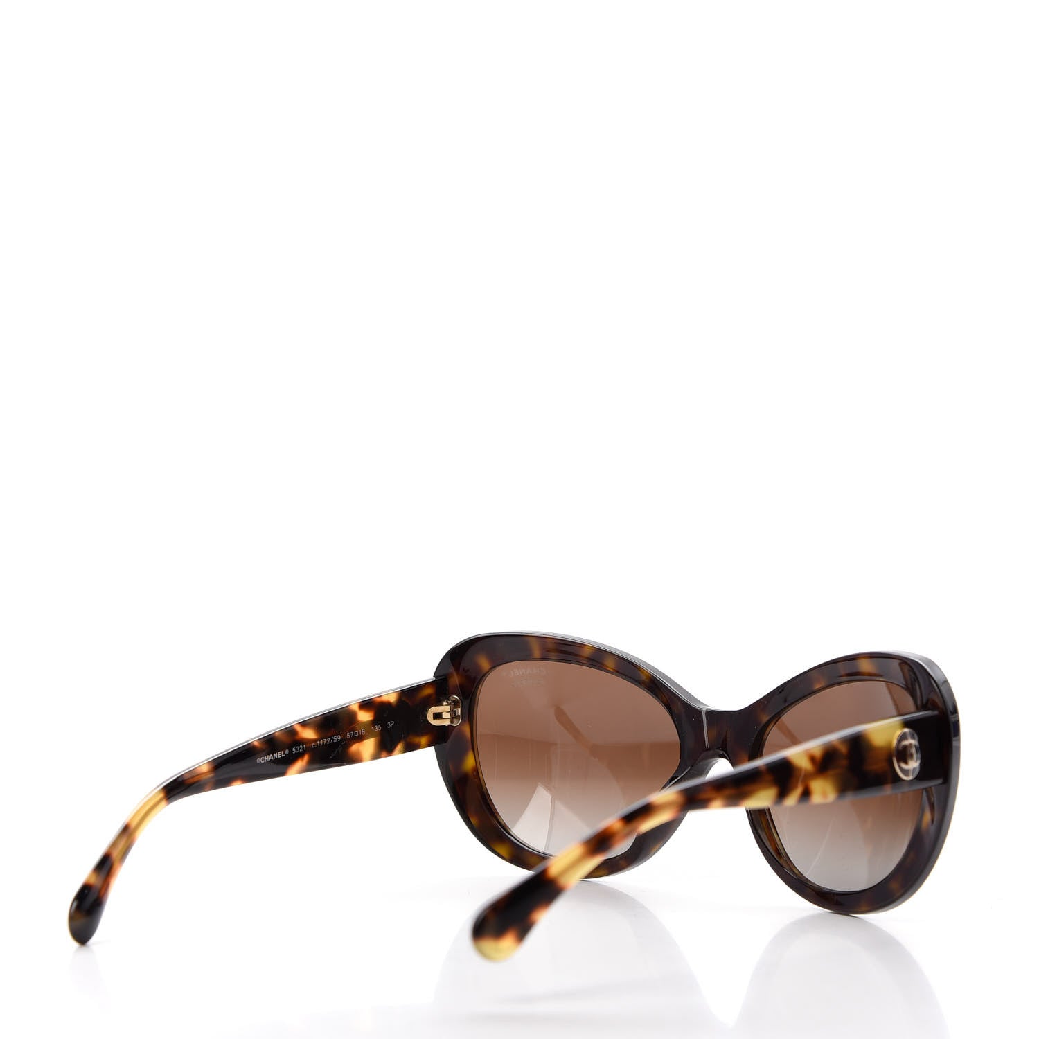 Chanel Acetate Polarized Cat Eye Sunglasses 5321 Tortoise 4 of 8