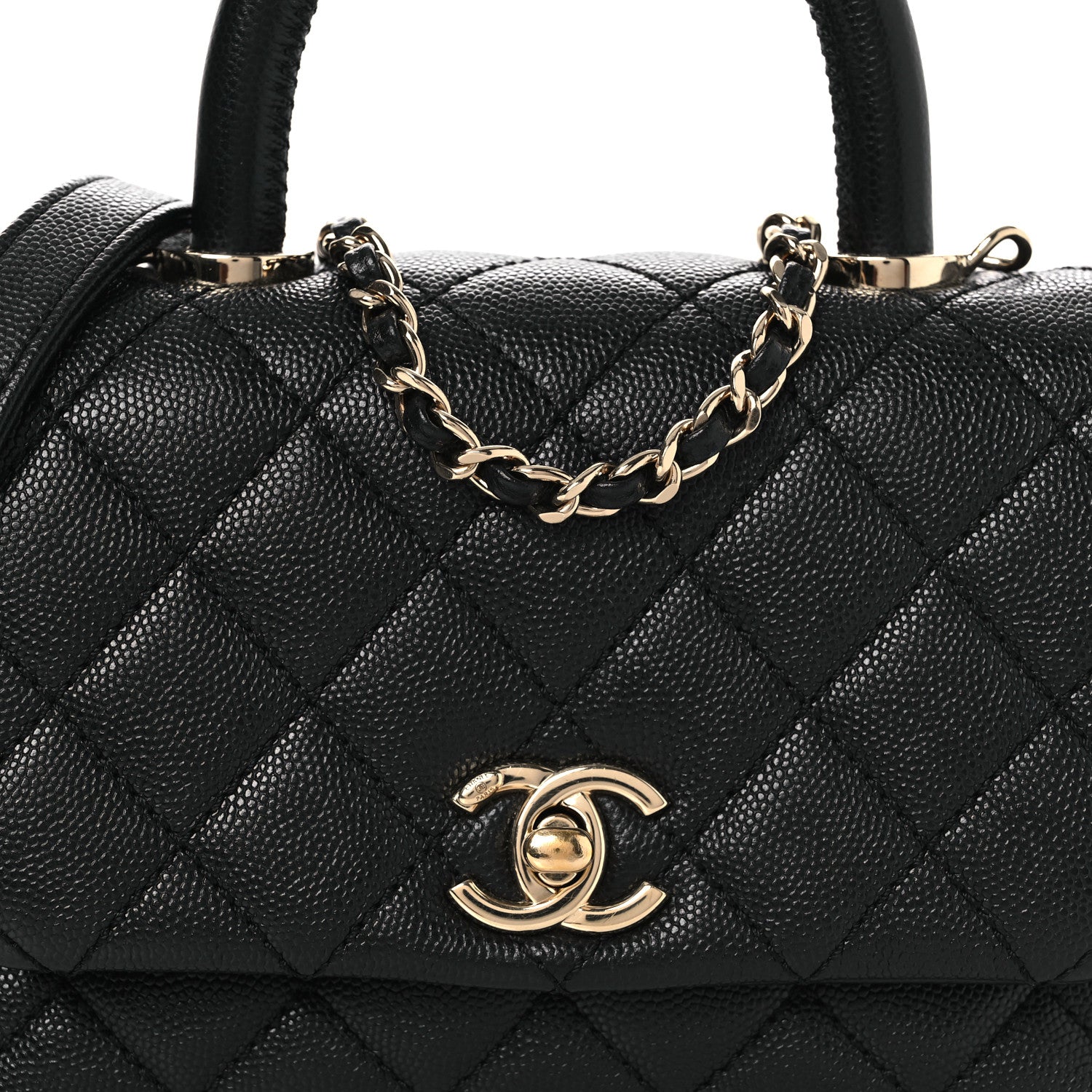 Chanel Caviar Quilted Extra Mini Coco Handle Flap Black 8 of 11