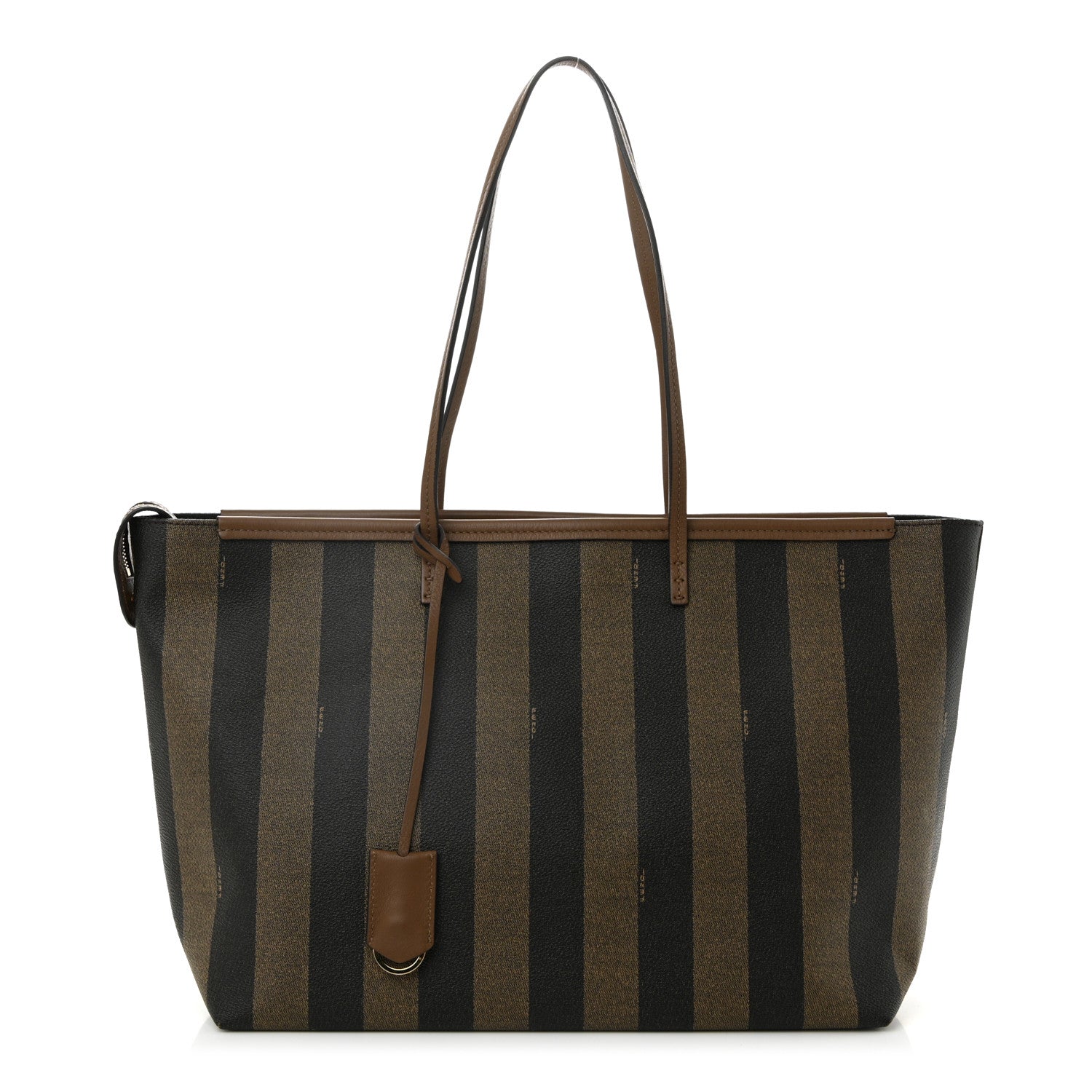 Fendi Pequin Spalmati Medium Roll Tote Tobacco Foresta 1 of 10