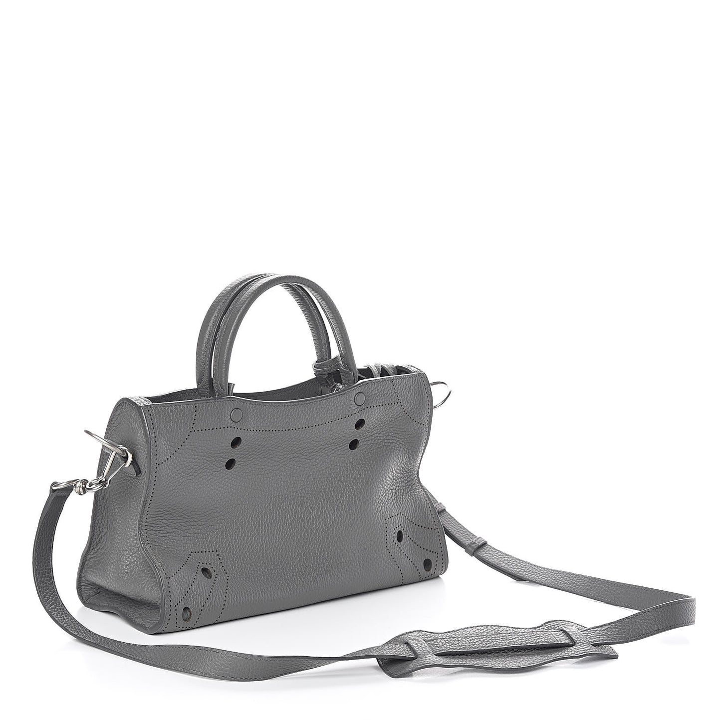 Veau Grana Perforated Blackout Hardware S City Gris Acier