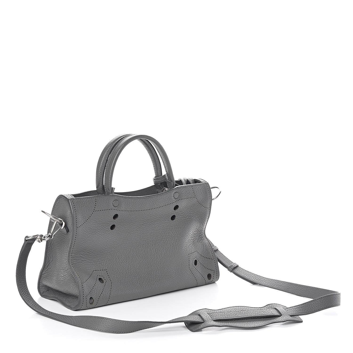 Balenciaga Veau Grana Perforated Blackout Hardware S City Gris Acier 3 of 8