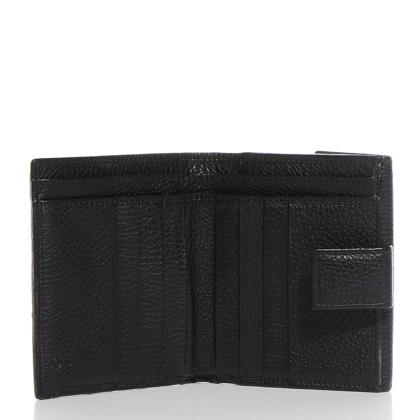 Denim Monogram French Flap Wallet Black