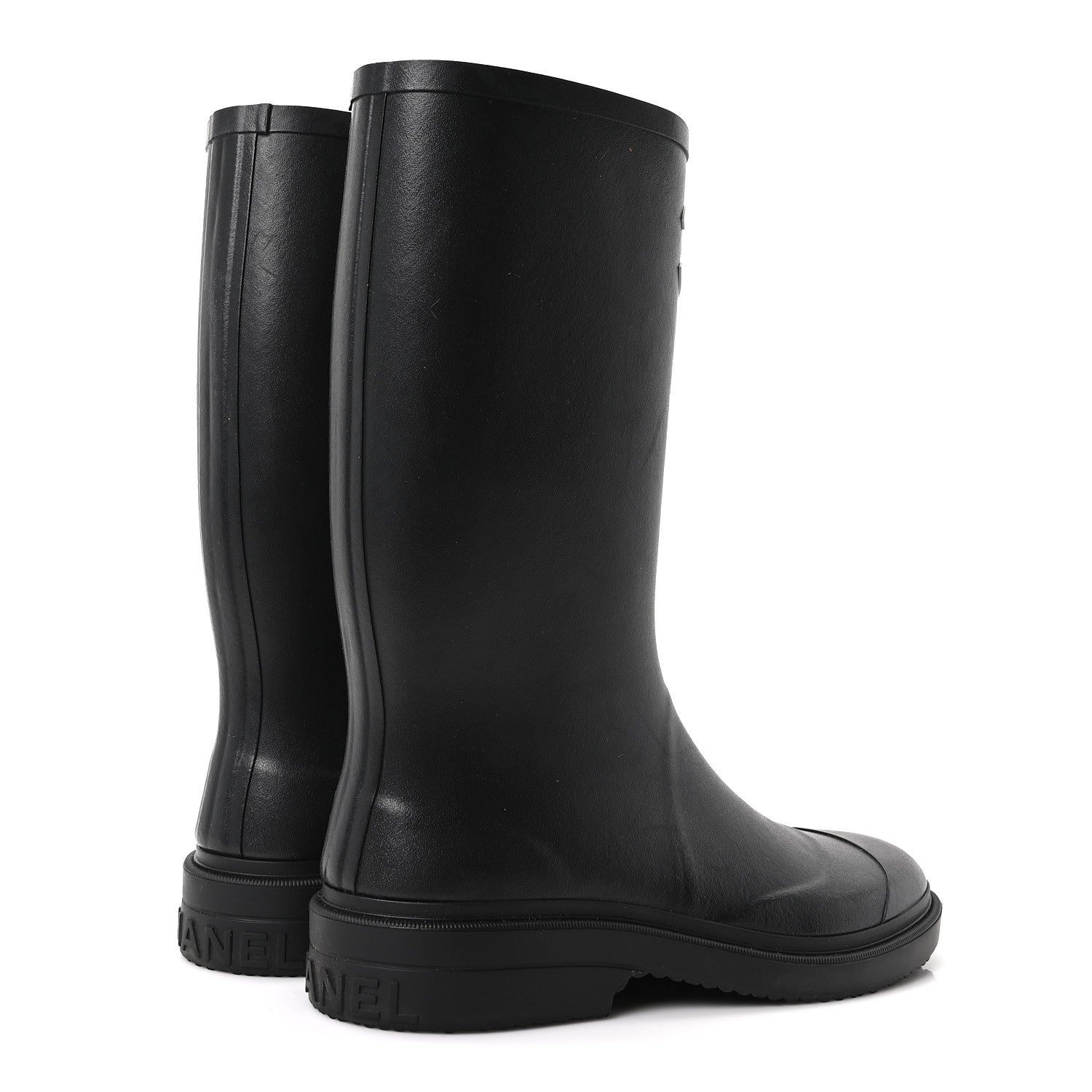 Chanel Caoutchouk CC High Boots 41 Black 5 of 10