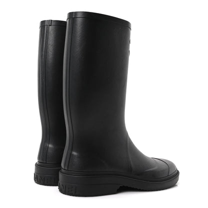 Chanel Caoutchouk CC High Boots 41 Black 5 of 10