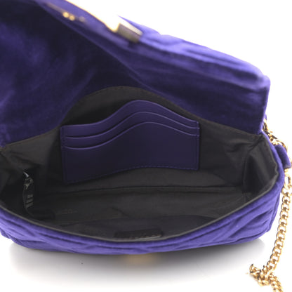 Fendi Velluto FF Embossed Mini Baguette Viola Plus 5 of 13