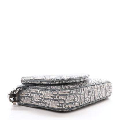 Christian Dior Oblique Saddle Triple Pouch Grey 4 of 10
