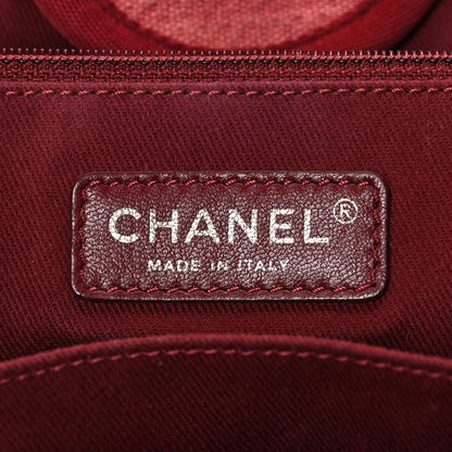 Chanel Canvas Large Deauville Tote Red 6 of 11