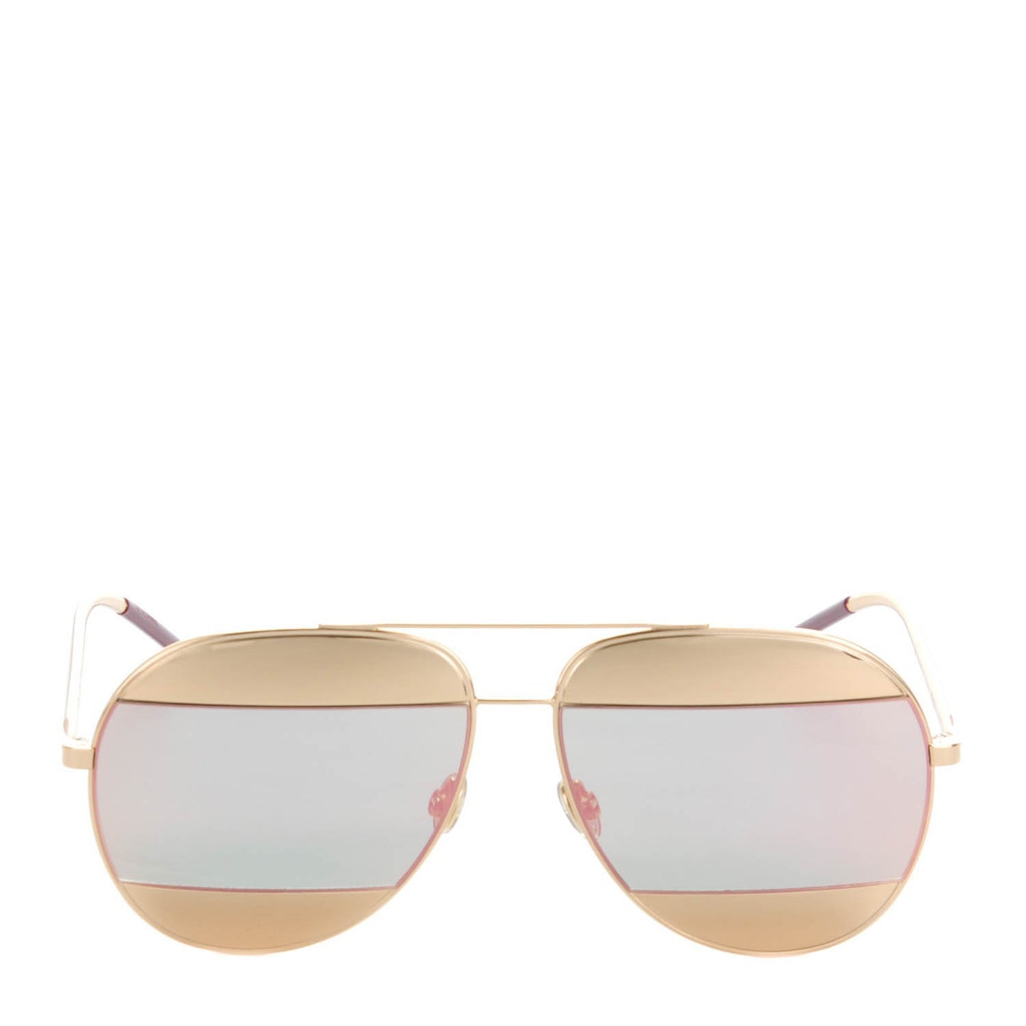 Split 1 Aviator Sunglasses Rose Gold