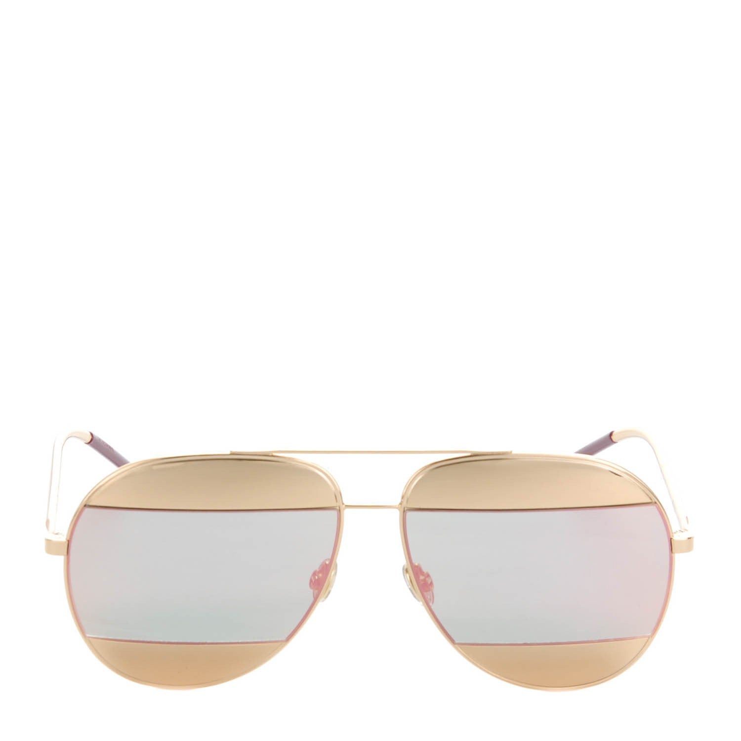 Christian Dior Split 1 Aviator Sunglasses Rose Gold 2 of 6