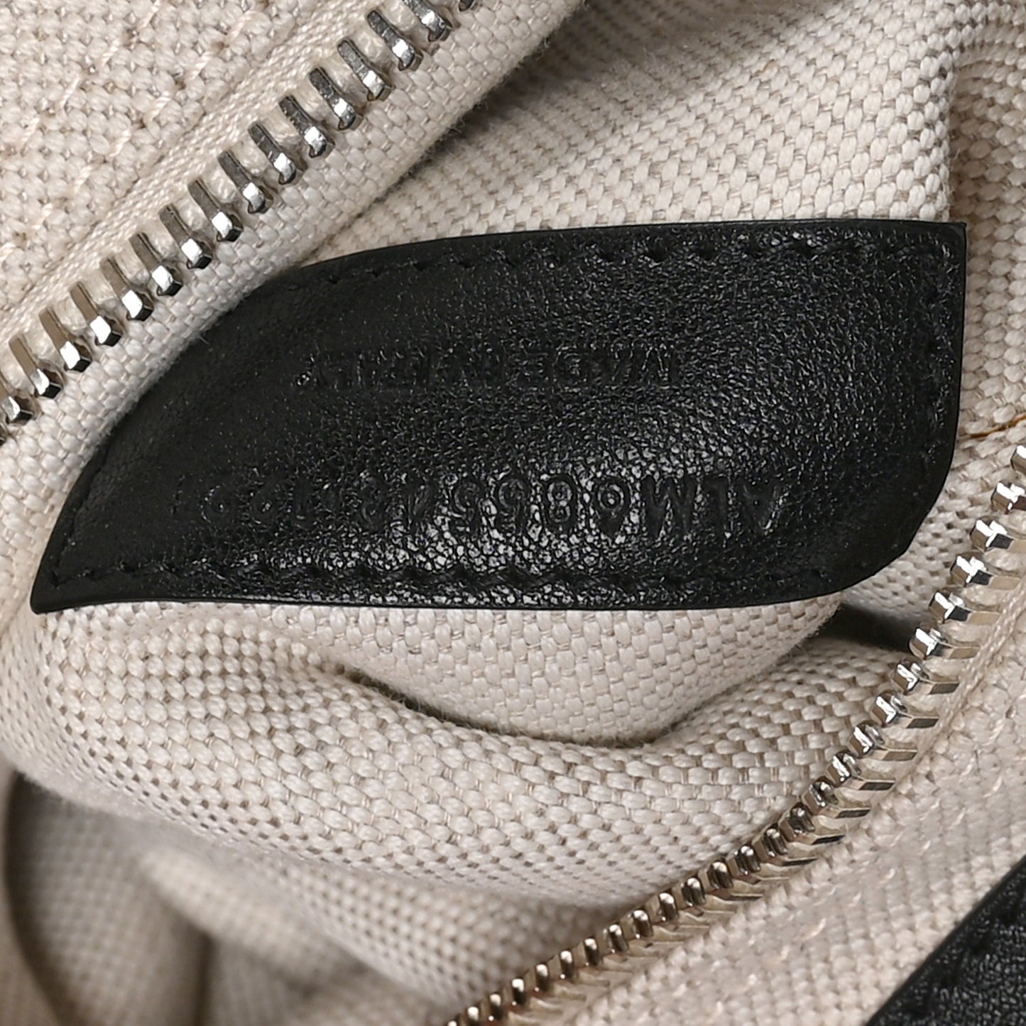 Linen Calfskin Rive Gauche Maxi Tote Grege et Noir