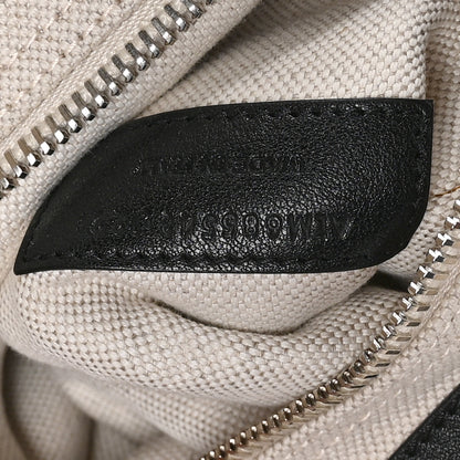 Saint Laurent Linen Calfskin Rive Gauche Maxi Tote Grege et Noir 9 of 18