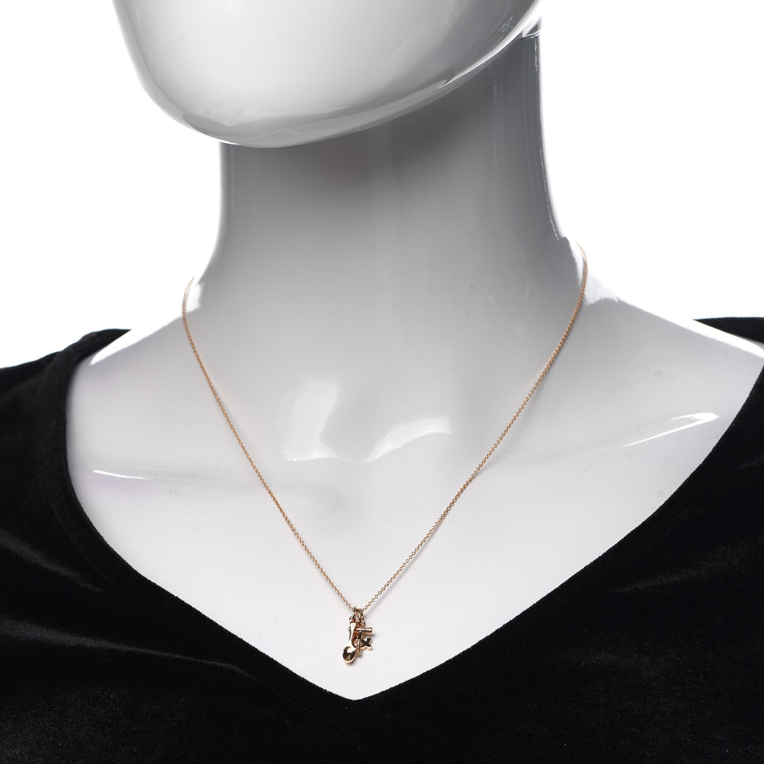 Tiffany 18K Rose Gold Wine and Dine Pendant Necklace 2 of 6