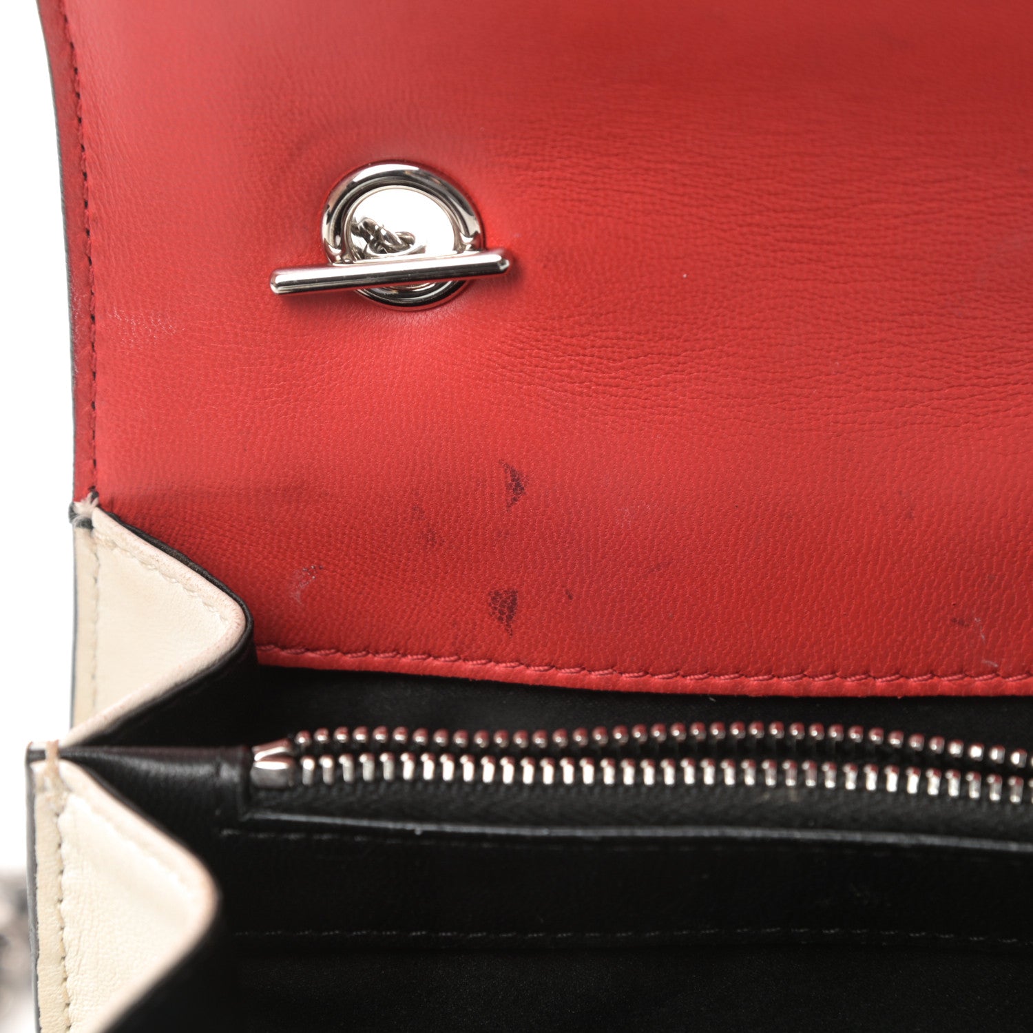 Chanel Lambskin Quilted Mini Graphic Flap Bag Red Black White 11 of 16