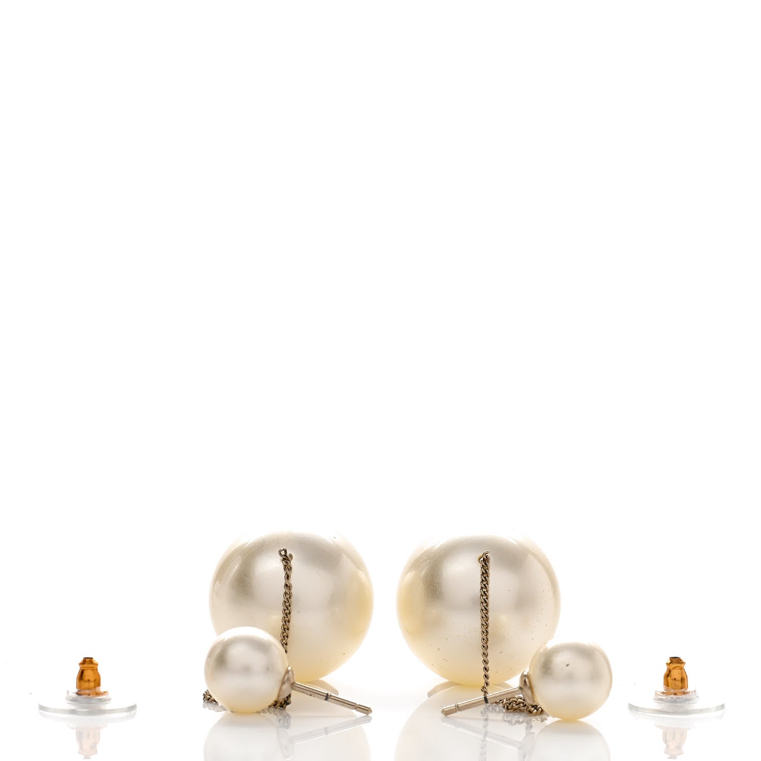 Chanel Pearl CC Chain Drop Earrings Gold 3 of 4