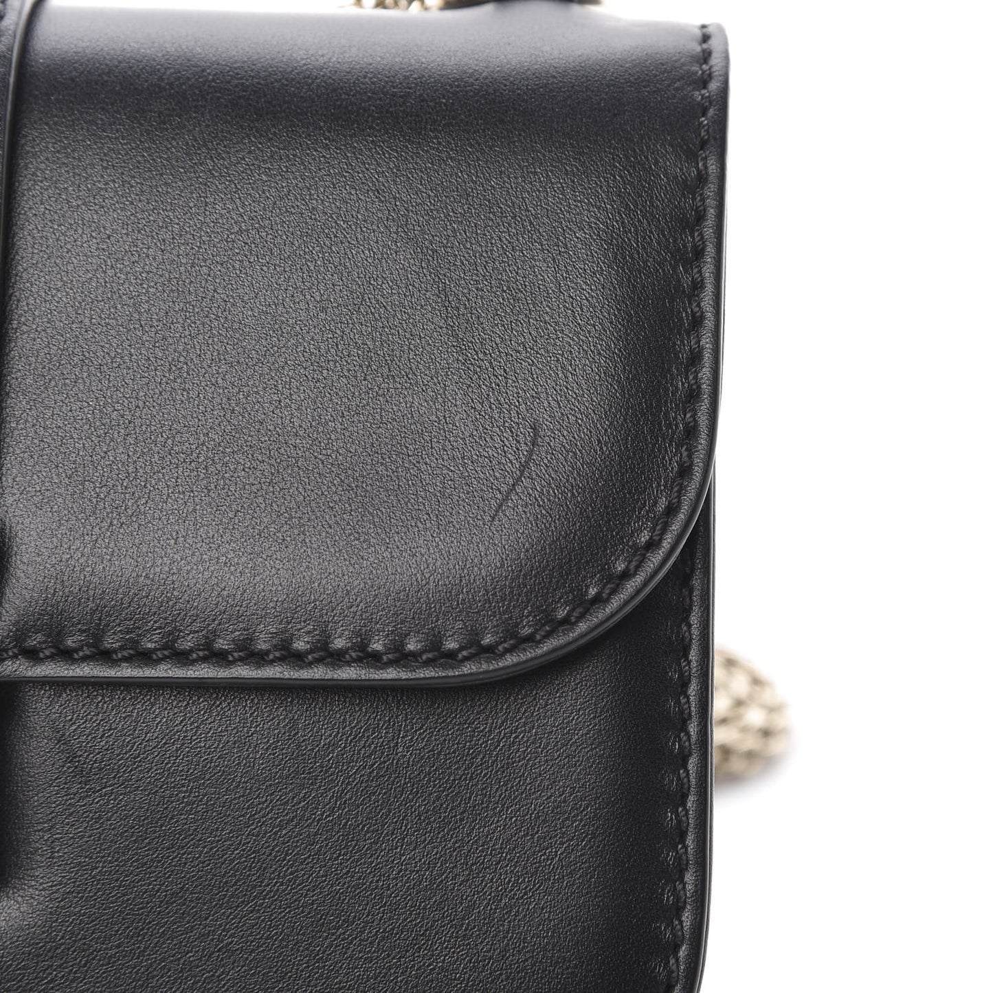 Vitello Small Glam Lock Rockstud Flap Black