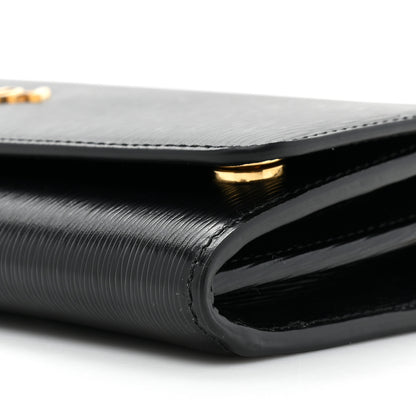 Prada Vitello Move Metal Oro Chain Wallet Black 9 of 10