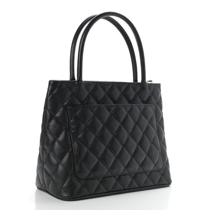 Chanel Caviar Quilted Medallion Tote Black 3 of 10