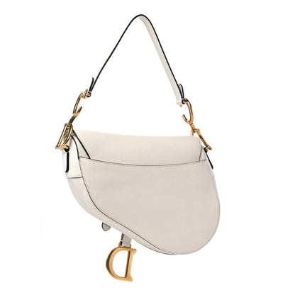 Christian Dior Grained Calfskin Saddle Bag White 2 of 10