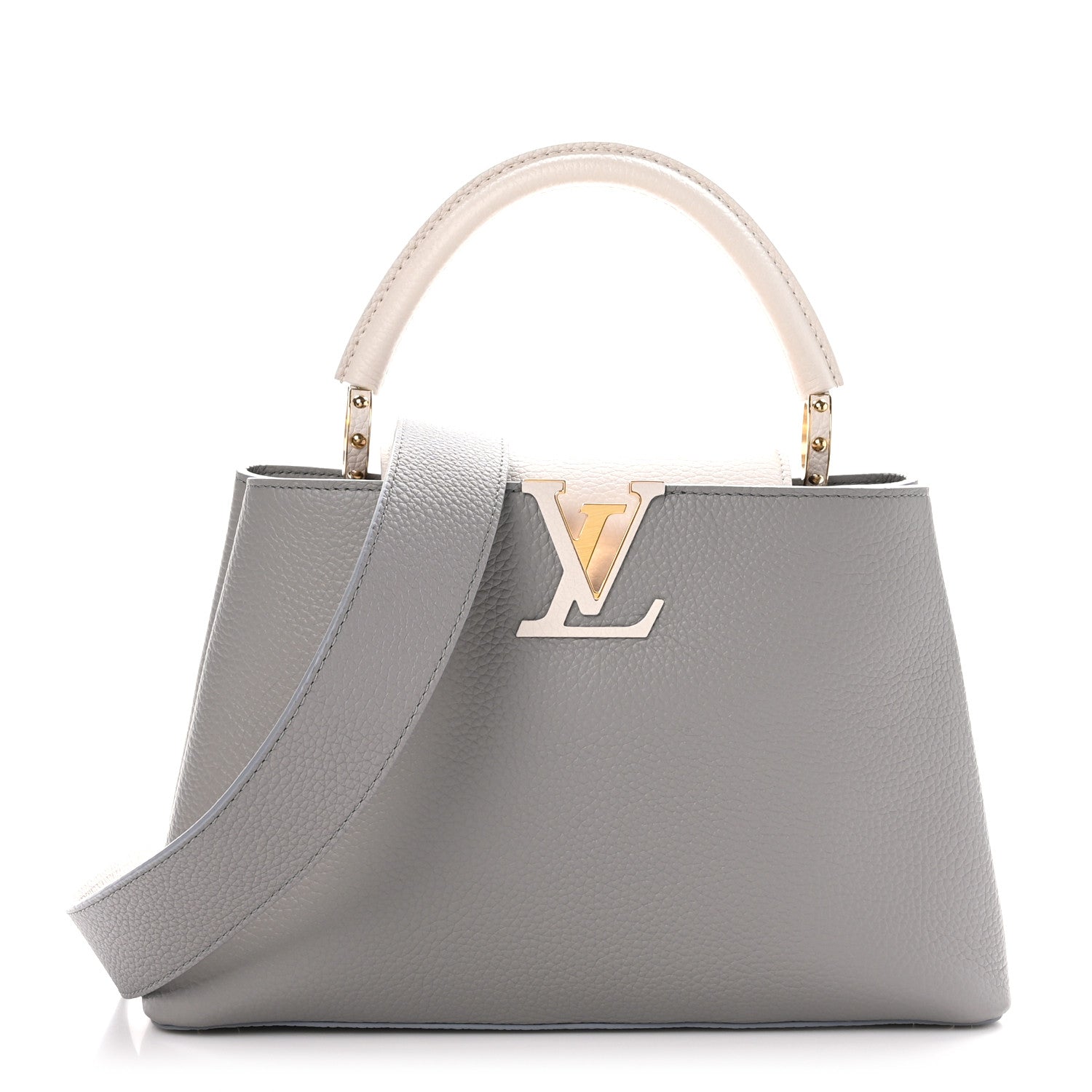 Louis Vuitton Taurillon Capucines MM Steeple Gray 1 of 10