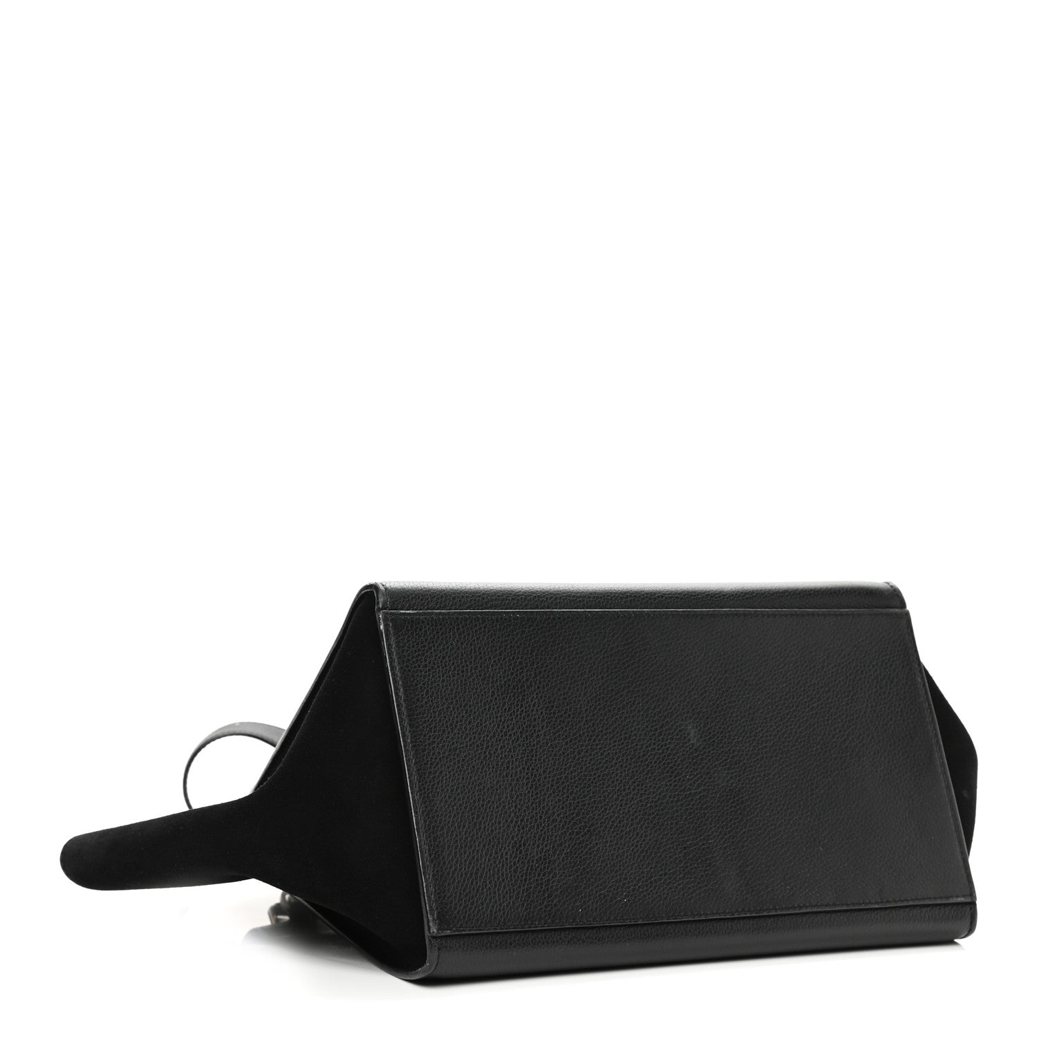 Celine Drummed Calfskin Suede Medium Trapeze Black 4 of 15