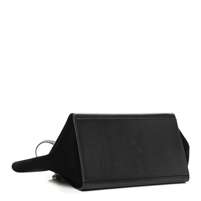 Celine Drummed Calfskin Suede Medium Trapeze Black 4 of 15