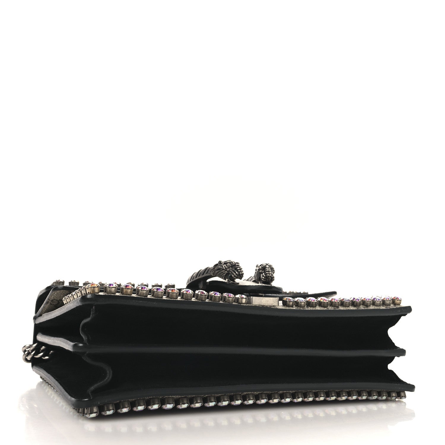 Gucci GG Supreme Monogram Crystal Small Dionysus Shoulder Bag Black 4 of 10