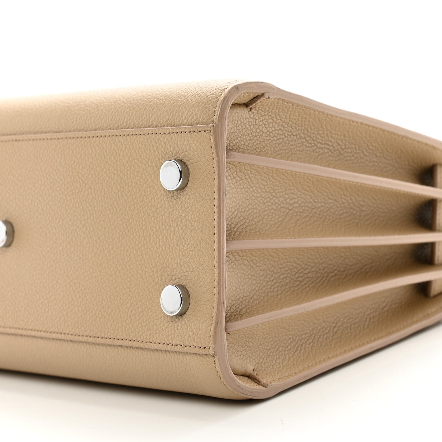 Grained Calfskin Baby Sac De Jour Dark Beige