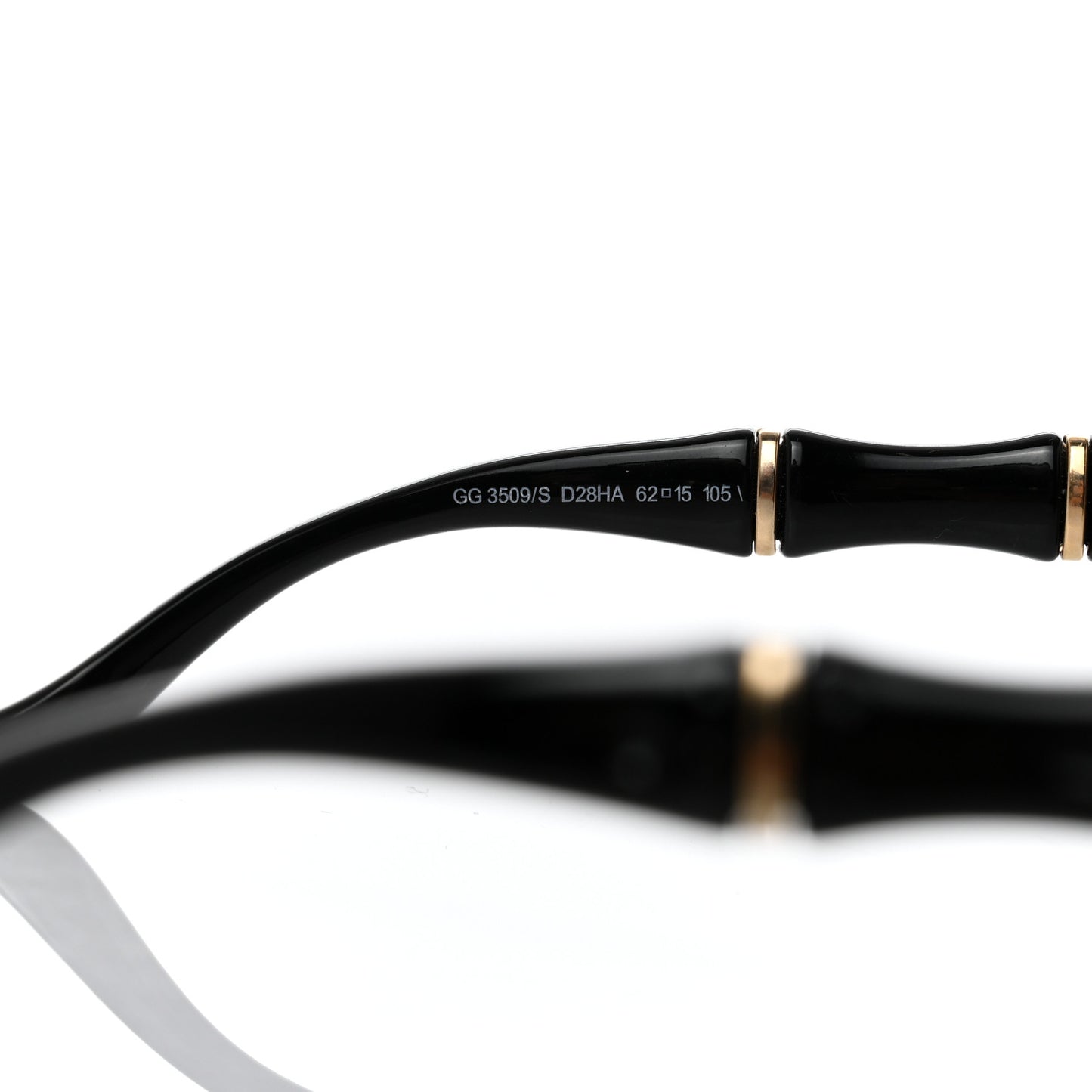 Oversized Oval Bamboo Sunglasses 3509/S Black