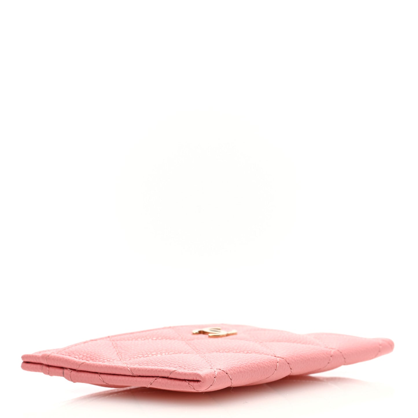 Caviar Quilted Card Holder Pink