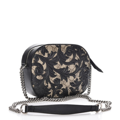Gucci GG Supreme Monogram Arabesque Mini Chain Shoulder Bag Beige Black 3 of 7